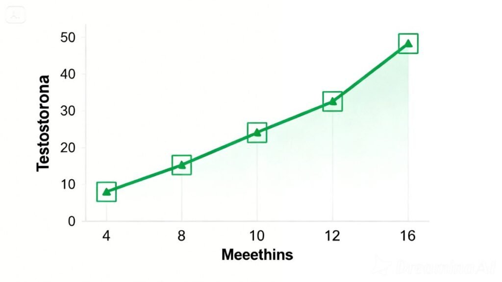 Gráfico médico mostrando tedência de cresciemento