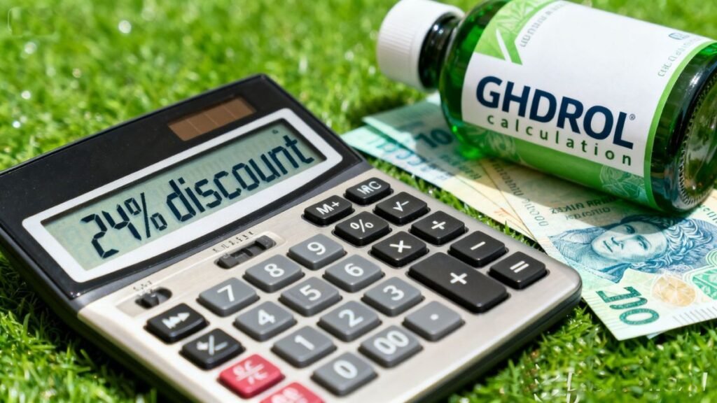 Calculadora mostrando economias reais possíveis na compra inteligente dos kits de Ghdrol